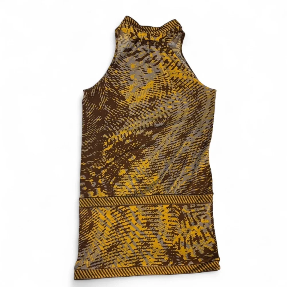 BCBG MaxAzria Dress Extra Small Mini Faux Wrap Y2K Festival Plunge V Club Wear - Picture 2 of 5